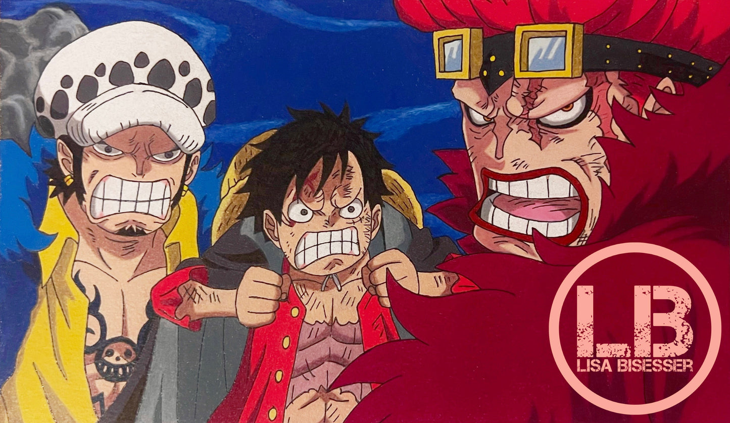 Luffy, Law & Kid - Art Print