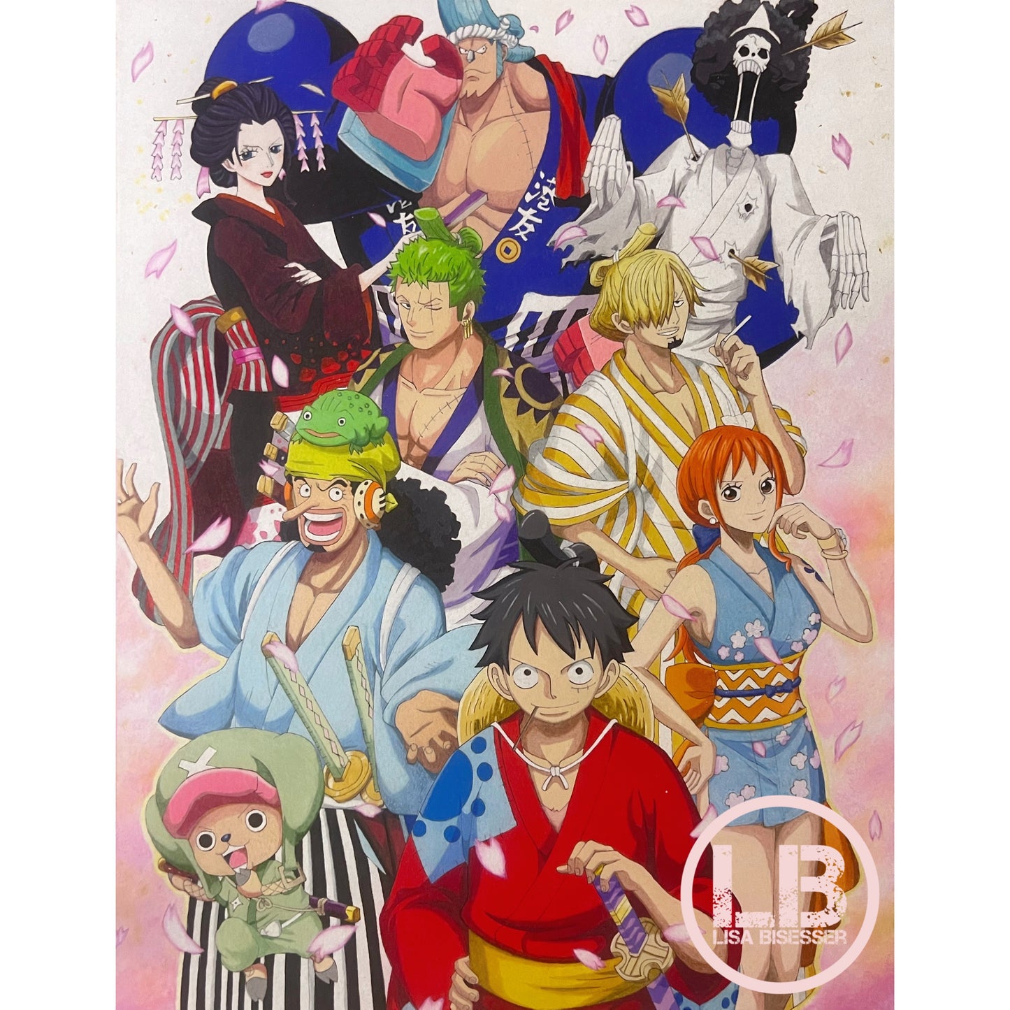 The Straw Hat crew in Wano - Art Print