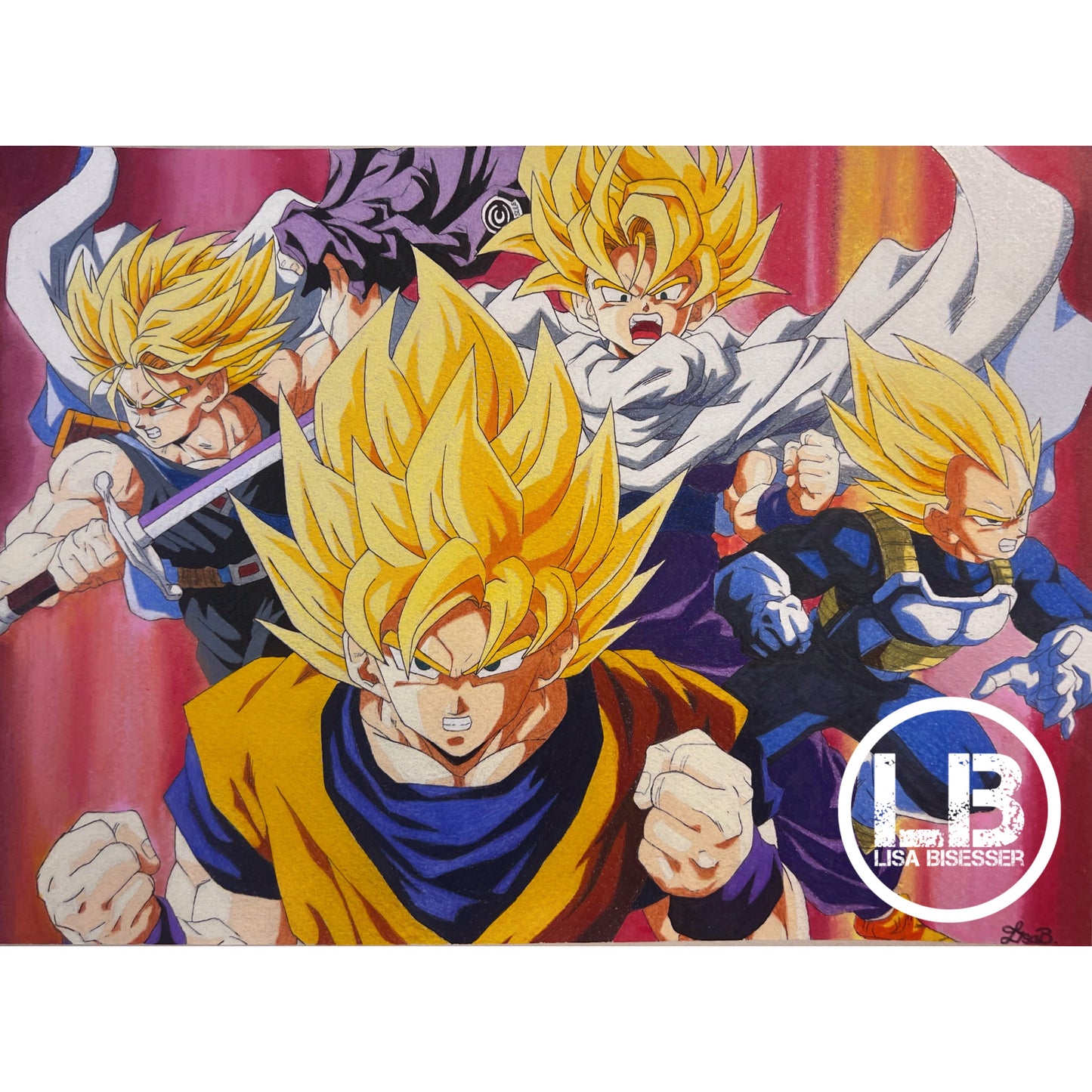 DBZ Super Saiyan Collage - Art Print