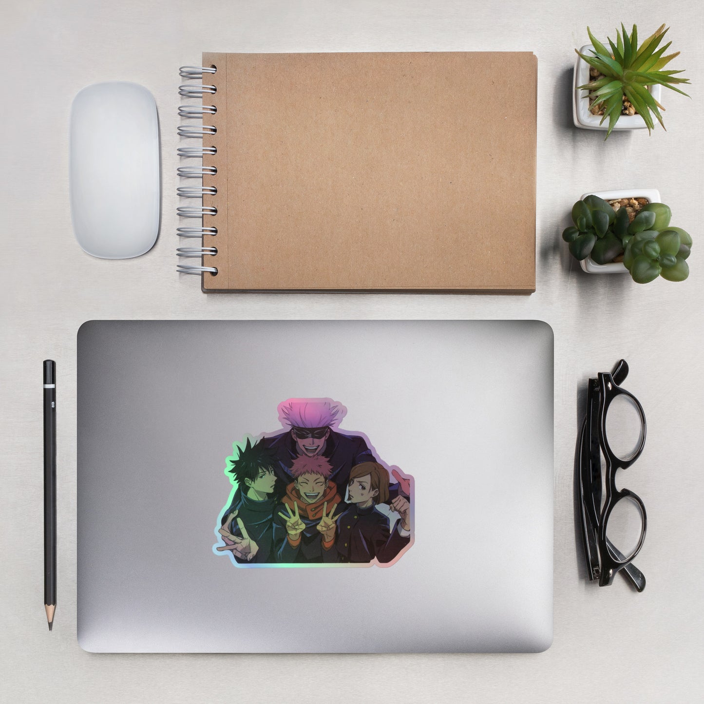 JJK students and sensei Holographic stickers