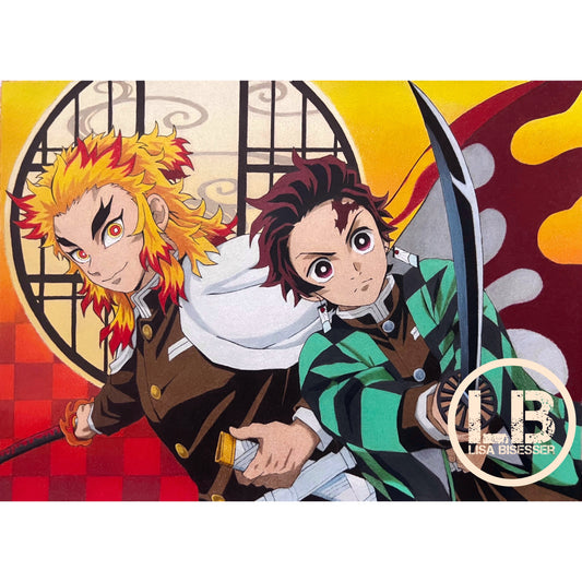 Rengoku & Tanjiro - Art Print