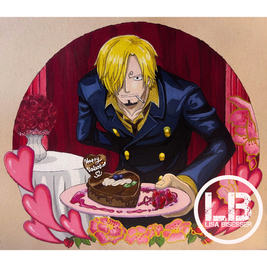 Sanji Valentines Day - Art Print