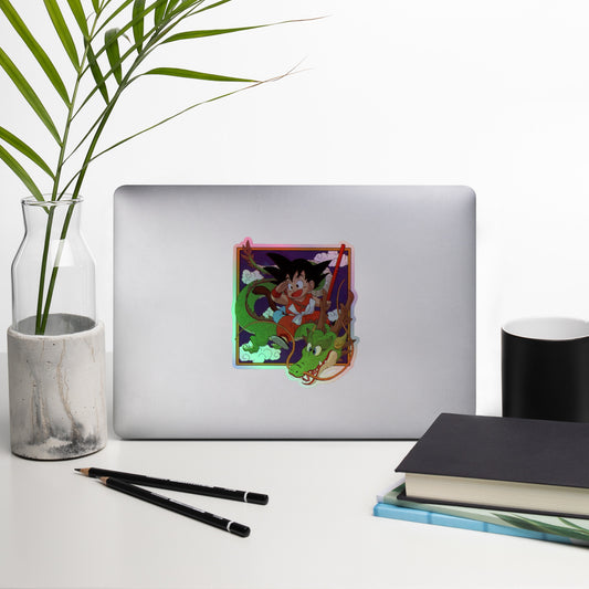 Goku riding Shenron Holographic stickers