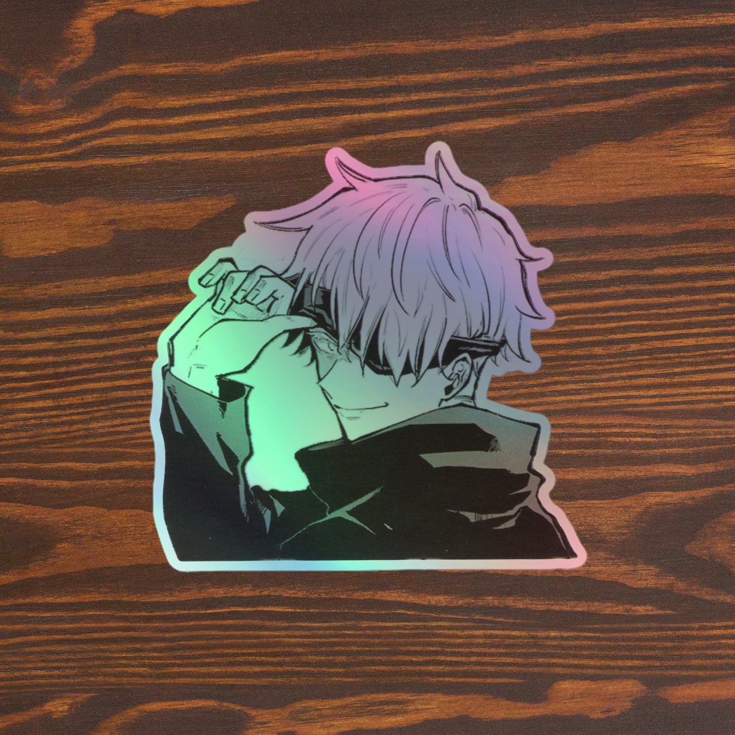 Gojo Peeking Holographic stickers