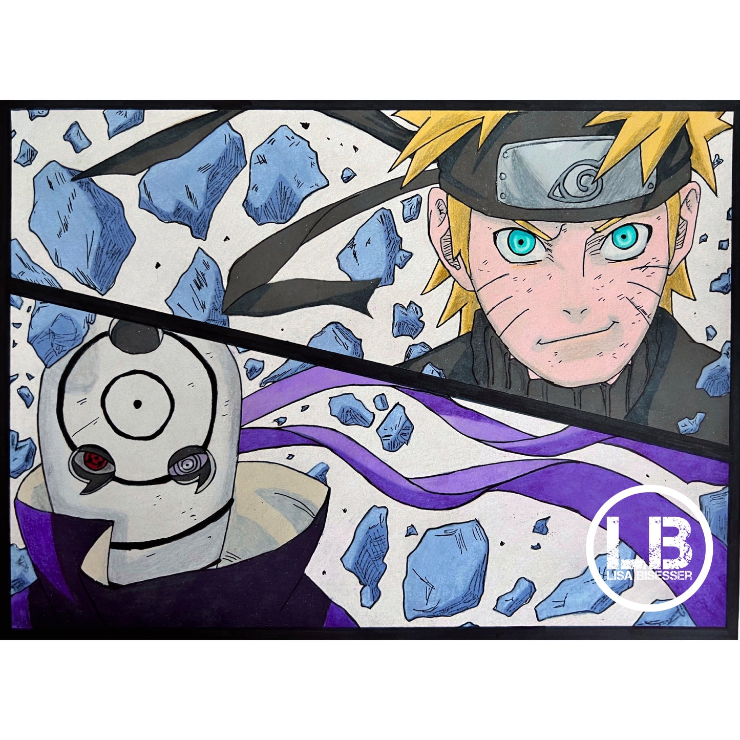 Naruto and Tobi - Art Print