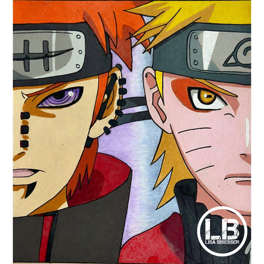 Naruto and Pain - Art Print