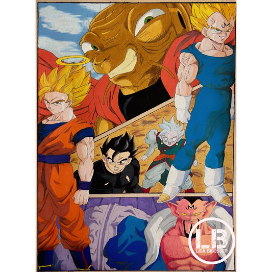 Goku vs Majin Vegeta - Art Print