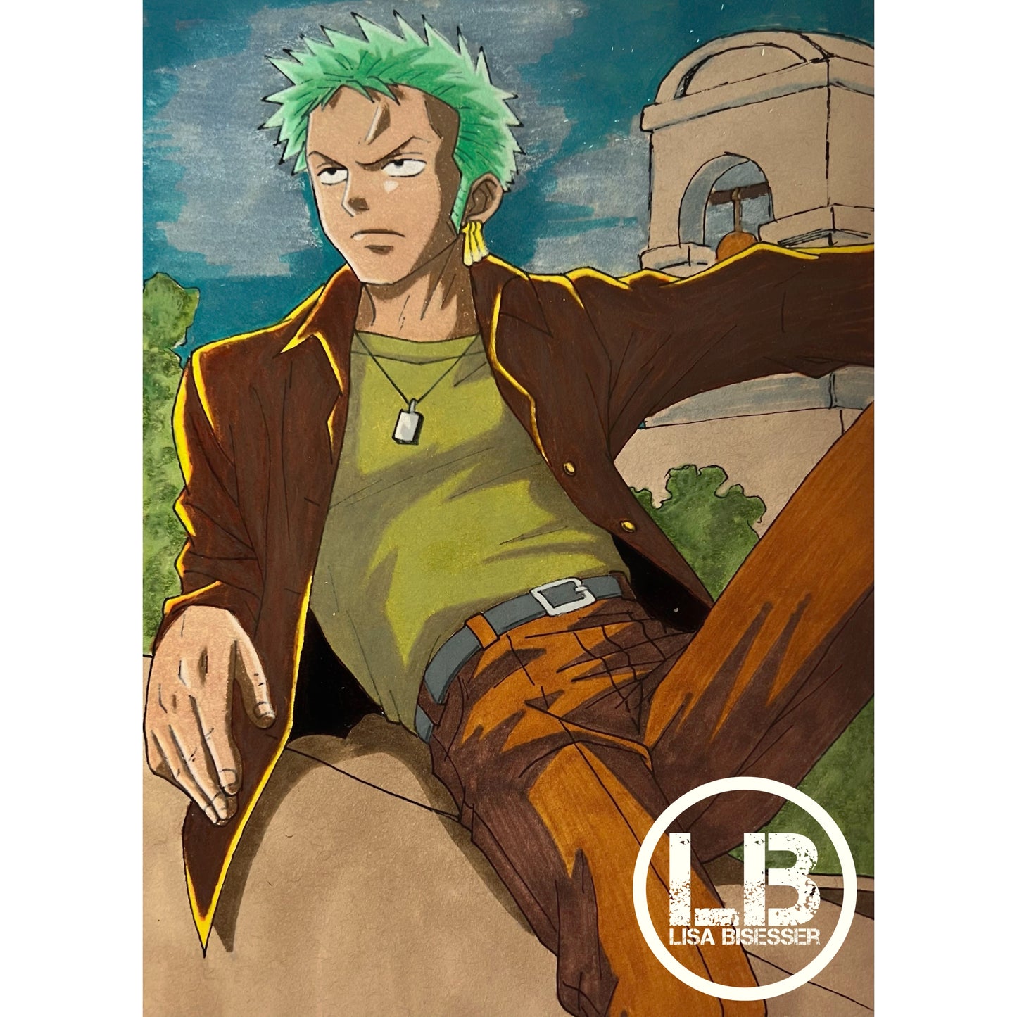 Zoro hanging - Art Print