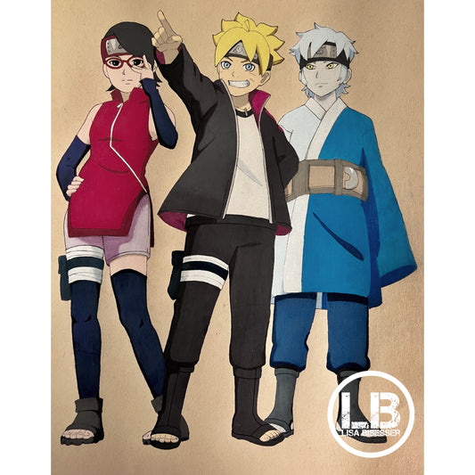 Boruto Team 7 - Art Print